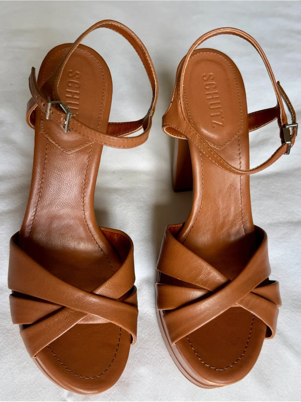 SHUTZ Keefa Platform High Heel Sandal in Nude